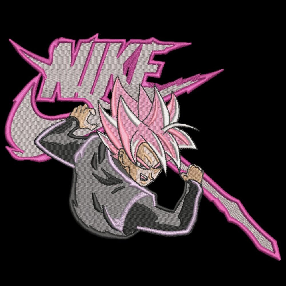 Nike Goku Black Embroidered Adult Unisex Crewneck Sweatshirt Super Saiyan Rose